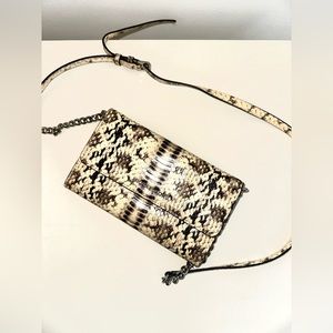 Michael Kors- Snake skin wallet on chain (NEW WITH TAGS)